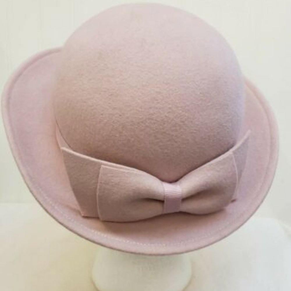 Classic Vintage Soft Blush Pink Doeskin 100% wool Hat Geo W Bullman Co Inc USA